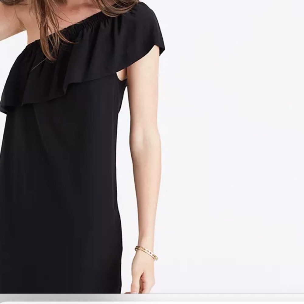 Madewell Silk One-Shoulder Dress Size 2 small